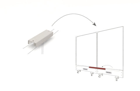 MAGNETOPLAN Top-Connector double 1146098 weiss, für Infinity Wall