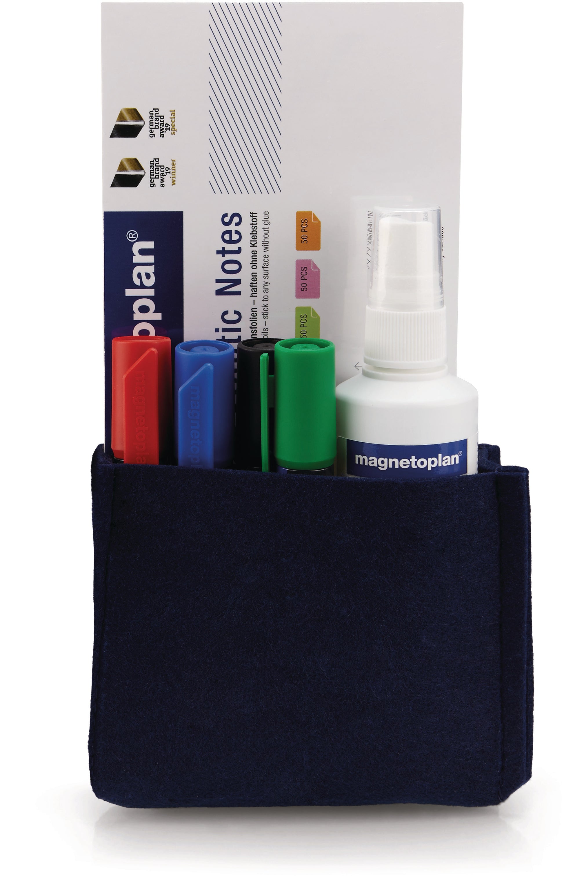 MAGNETOPLAN Stiftehalter magnetoTray M 1227714 blau, Filz recyceled