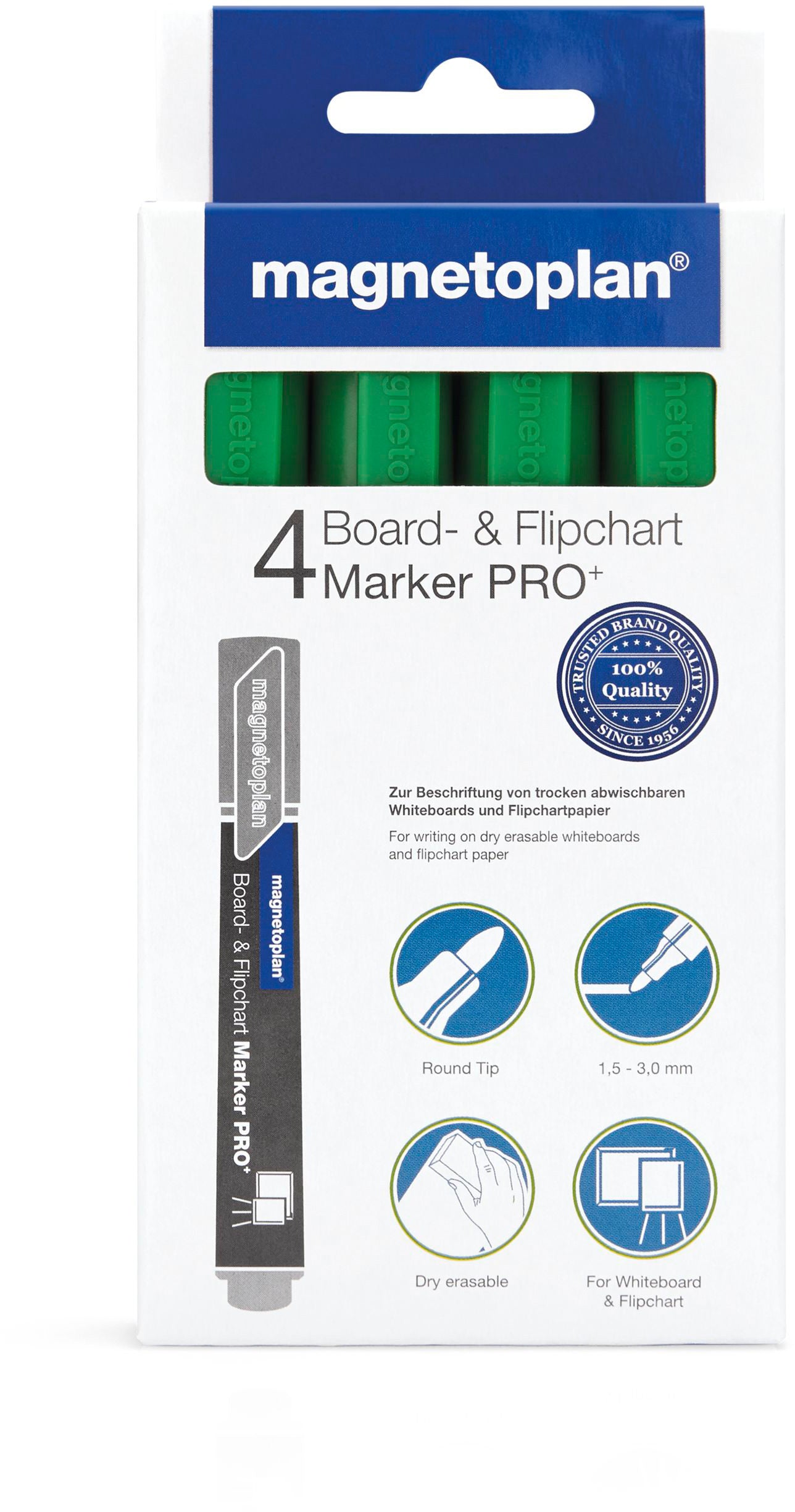 MAGNETOPLAN Kombimarker Pro+ 1228105 grün 4 Stk.