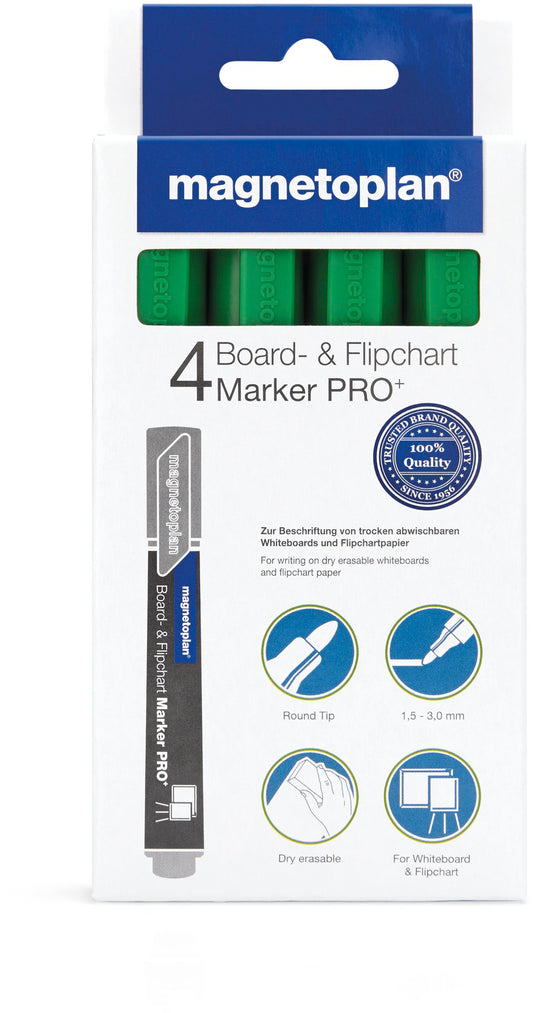 MAGNETOPLAN Kombimarker Pro+ 1228105 grün 4 Stk.