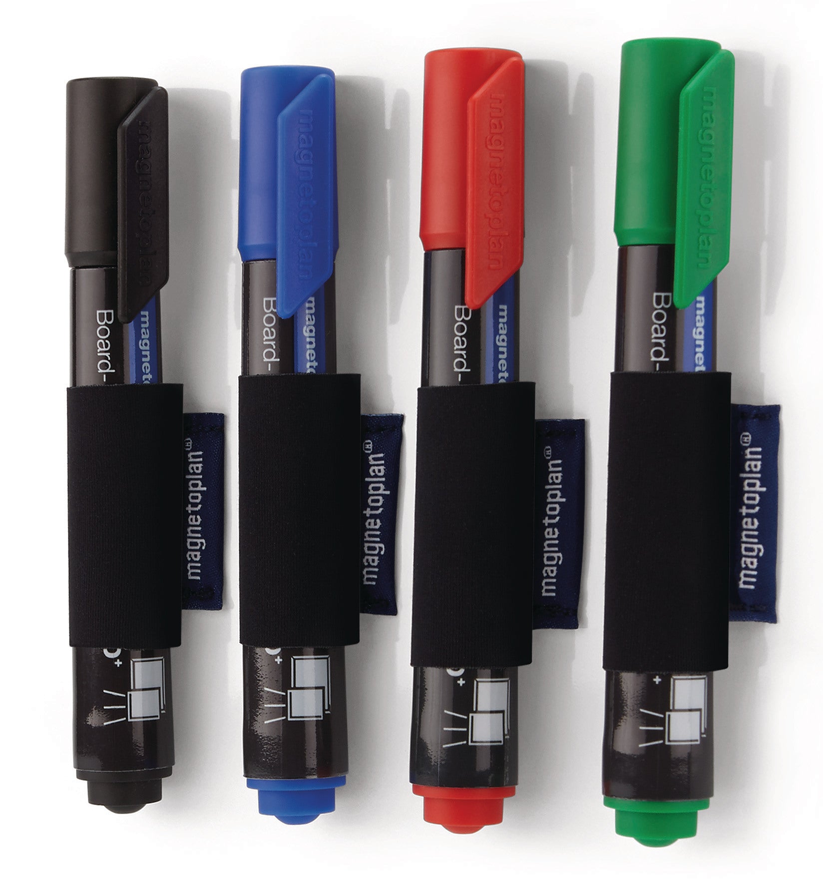 MAGNETOPLAN Stiftehalter magnetoSleeve 12284 blau, magnetisch 4 Stück