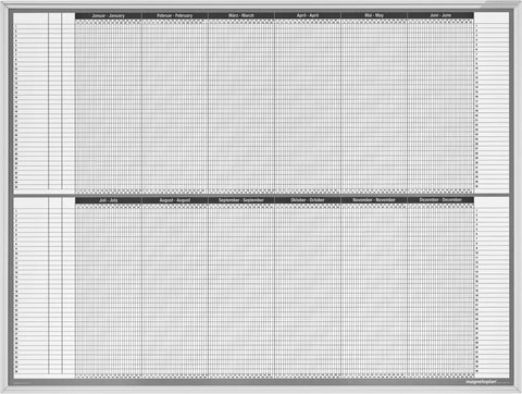 MAGNETOPLAN Personal und Projektplaner 1241212S 12 Monate, 35 Pos. 1215x915mm
