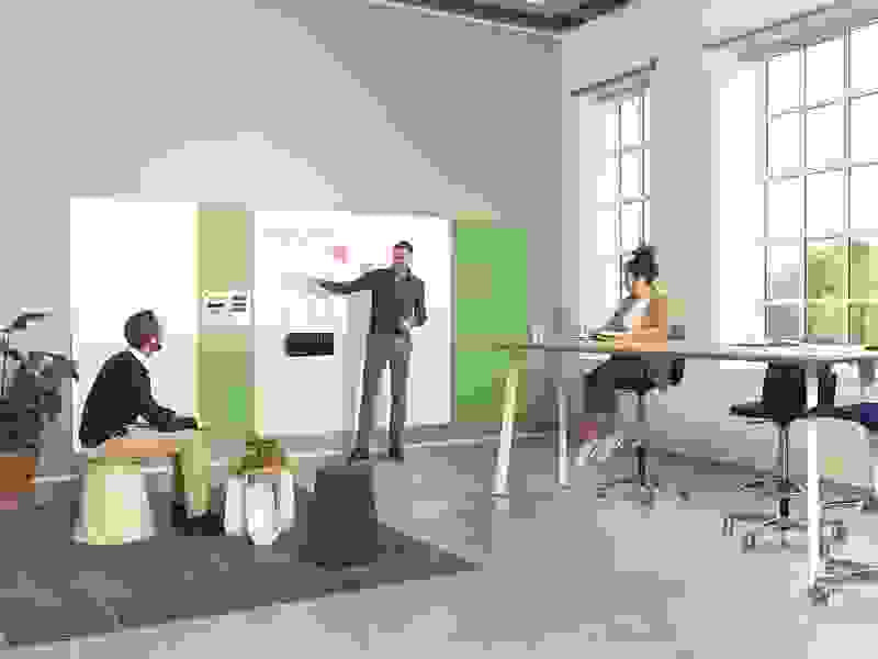 MAGNETOPLAN Design-Thinking Whiteboard Set 12412192 mit Base 178x90cm