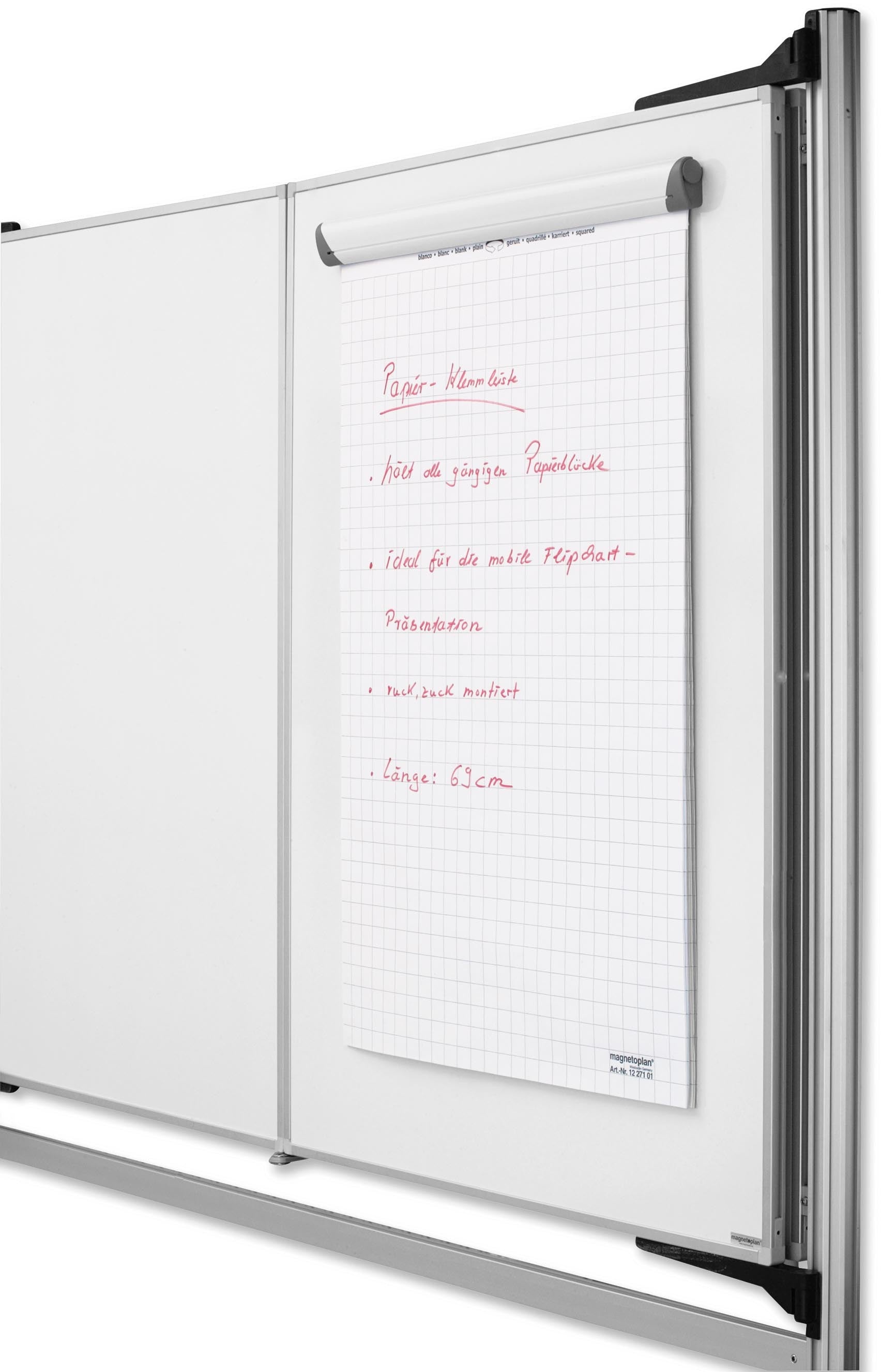MAGNETOPLAN Magnetischer Flipchart Halter 1246028 für Whiteboards