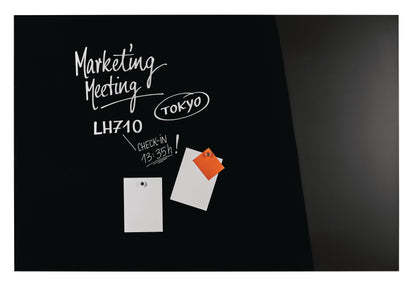 MAGNETOPLAN Design-Glasboard 2000x1000mm 13409012 schwarz, magnetisch