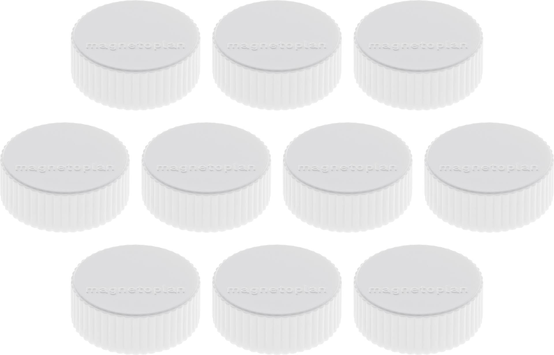 MAGNETOPLAN Magnet Discofix Magnum 1660000 weiss, ca. 2 kg 10 Stk.