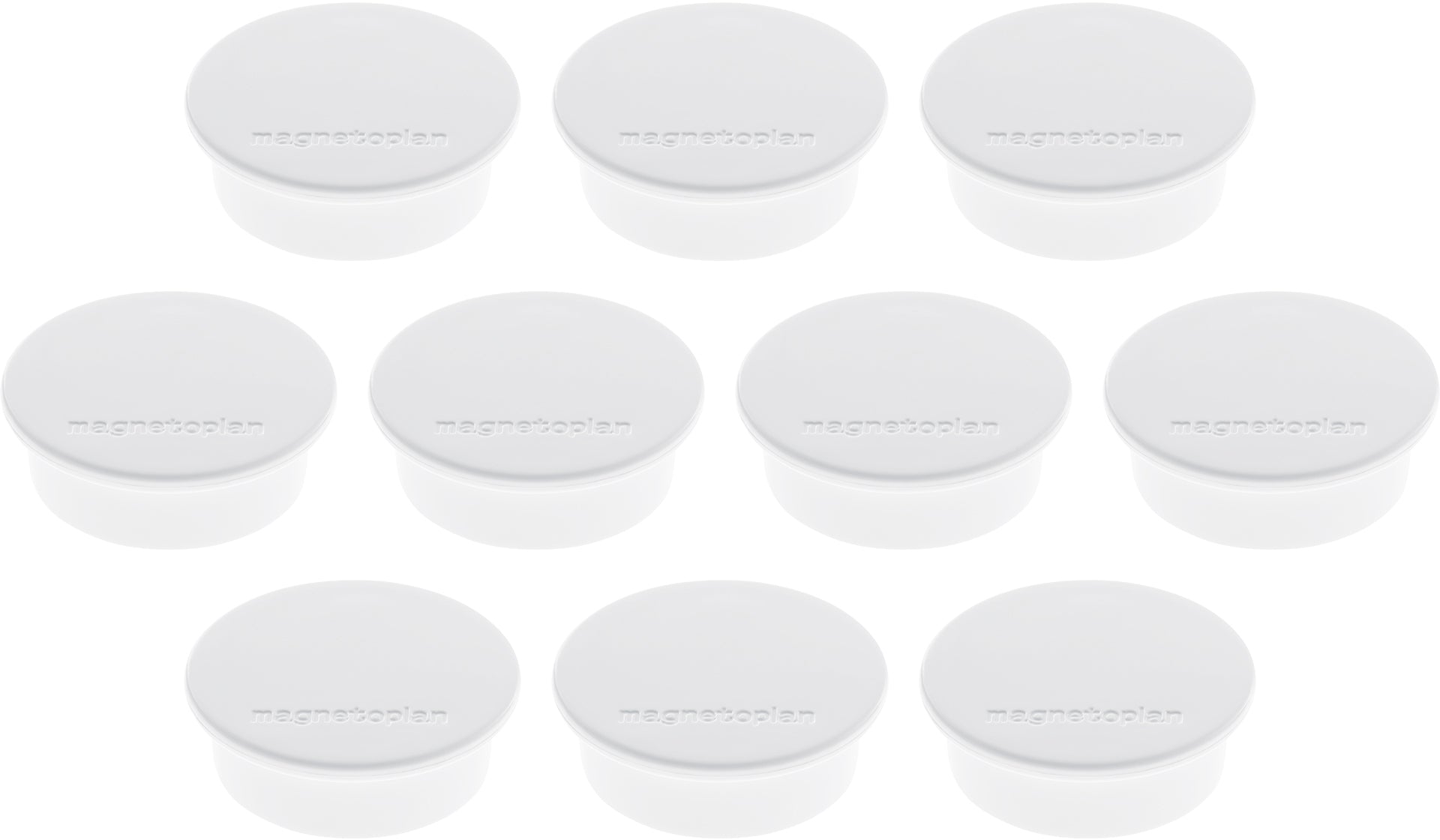 MAGNETOPLAN Magnet Discofix Color 40mm 1662000 weiss, ca. 2.2 kg 10 Stk.