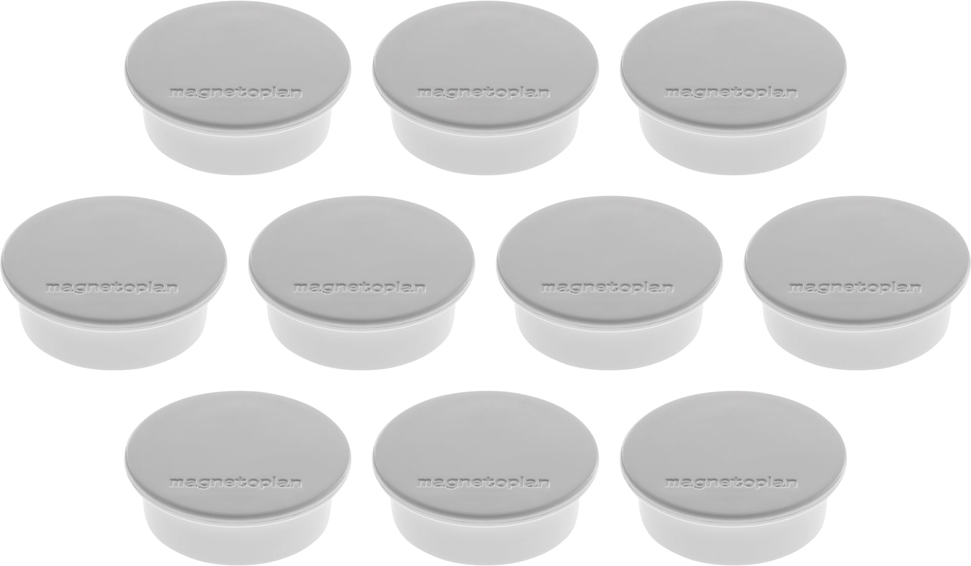 MAGNETOPLAN Magnet Discofix Color 40mm 1662001 grau, ca. 2.2 kg 10 Stk.