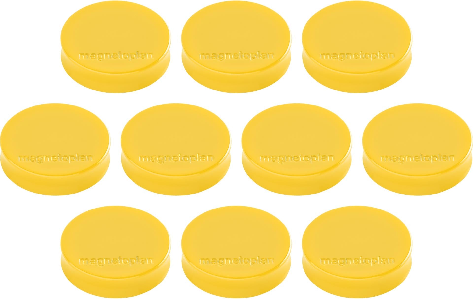 MAGNETOPLAN Magnet Ergo Medium 10 Stk. 16640102 goldgelb 30mm