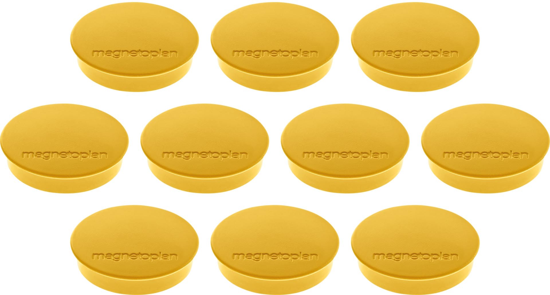 MAGNETOPLAN Magnet Discofix Standard 30mm 1664202 gelb ca. 0.6 kg 10 Stk.