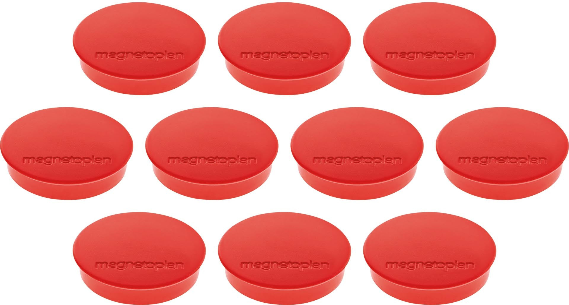 MAGNETOPLAN Magnet Discofix Standard 30mm 1664206 rot, ca. 0.7 kg 10 Stk.