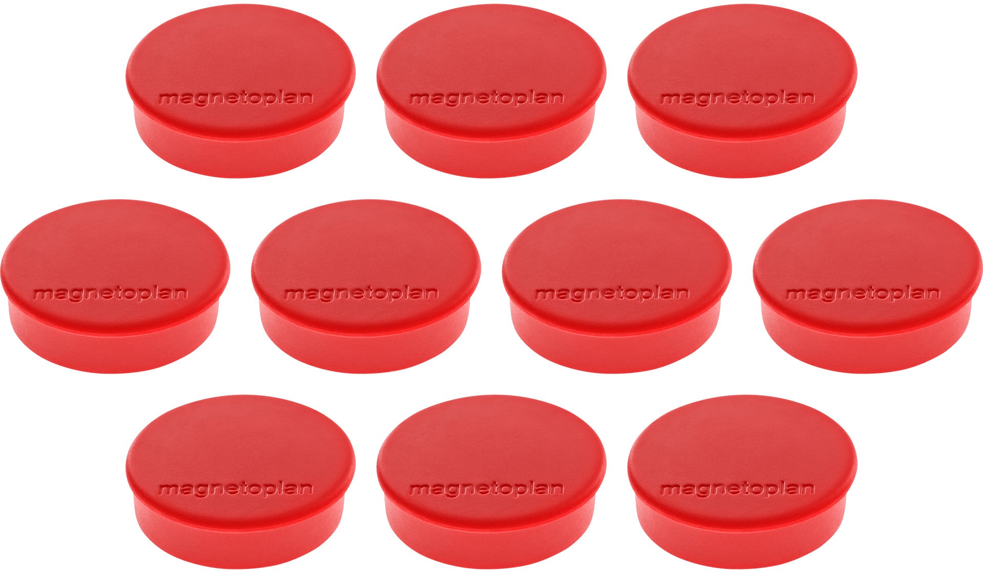 MAGNETOPLAN Magnet Discofix Hobby 24mm 1664506 rot, ca. 0.3 kg 10 Stk.