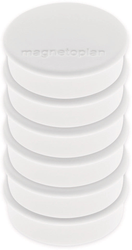 MAGNETOPLAN Haltemagnete Hobby 16645600 weiss, Blister 6 Stk.