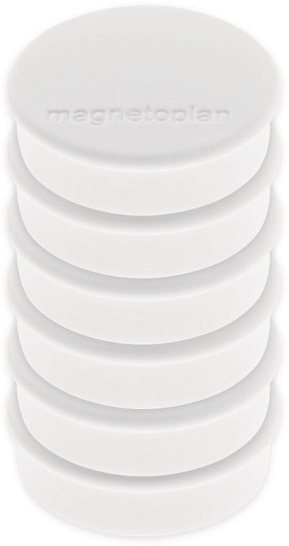 MAGNETOPLAN Haltemagnete Hobby 16645600 weiss, Blister 6 Stk.