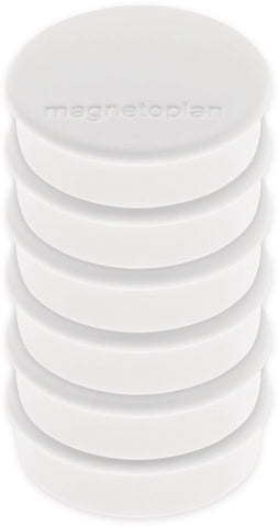 MAGNETOPLAN Haltemagnete Hobby 16645600 weiss, Blister 6 Stk.