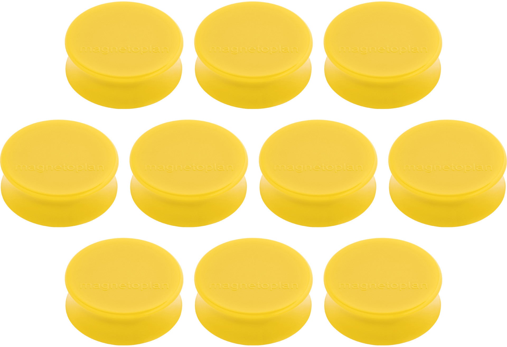 MAGNETOPLAN Magnet Ergo Large 10Stk. 16650102 goldgelb 34x17.5mm