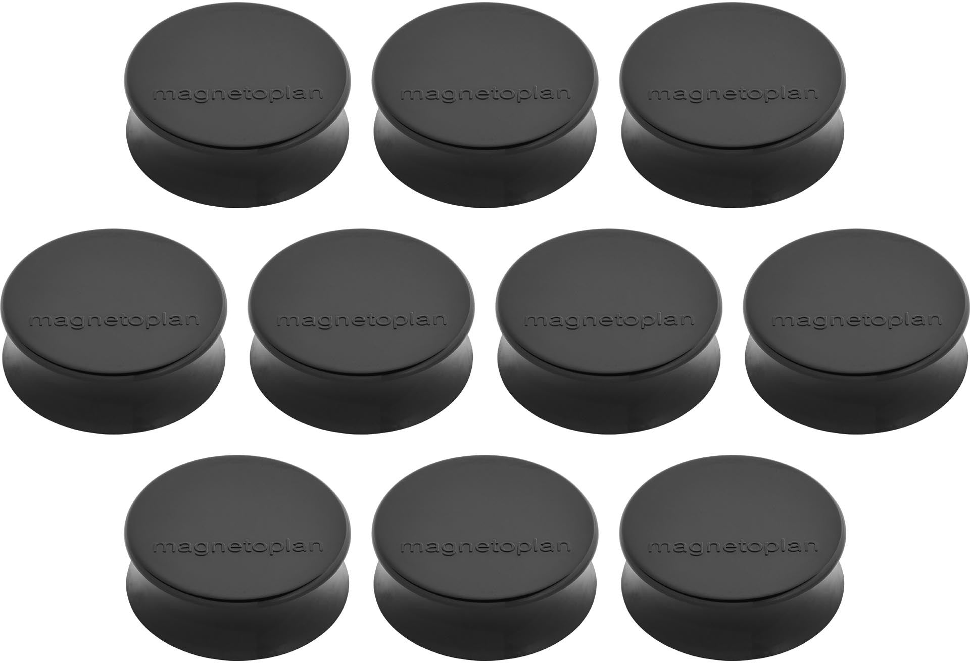 MAGNETOPLAN Magnet Ergo Large 10 Stk. 1665012 schwarz 34mm