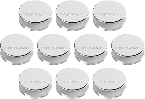 MAGNETOPLAN Magnet Ergo Large 10Stk. 1665032 silber 34x17.5mm