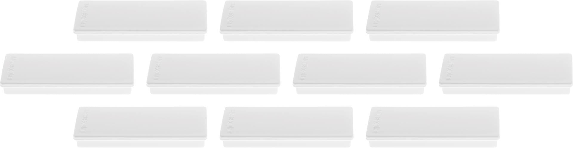 MAGNETOPLAN Rechteck-Magnethalter 1665100 weiss 10 Stk.