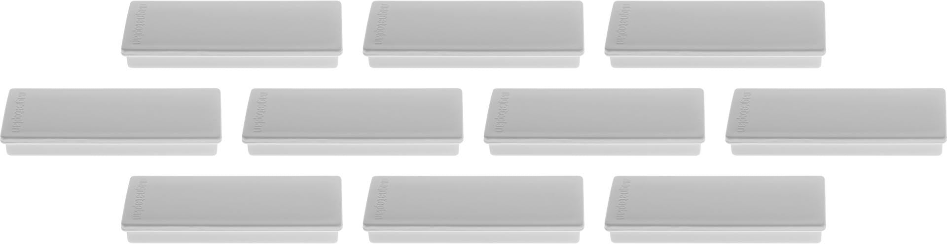 MAGNETOPLAN Rechteck-Magnethalter 1665101 grau 10 Stk.