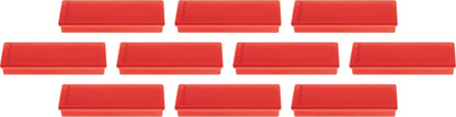 MAGNETOPLAN Rechteck-Magnethalter 1665106 rot 10 Stk.