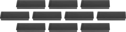 MAGNETOPLAN Rechteck-Magnethalter 1665112 schwarz 10 Stk.