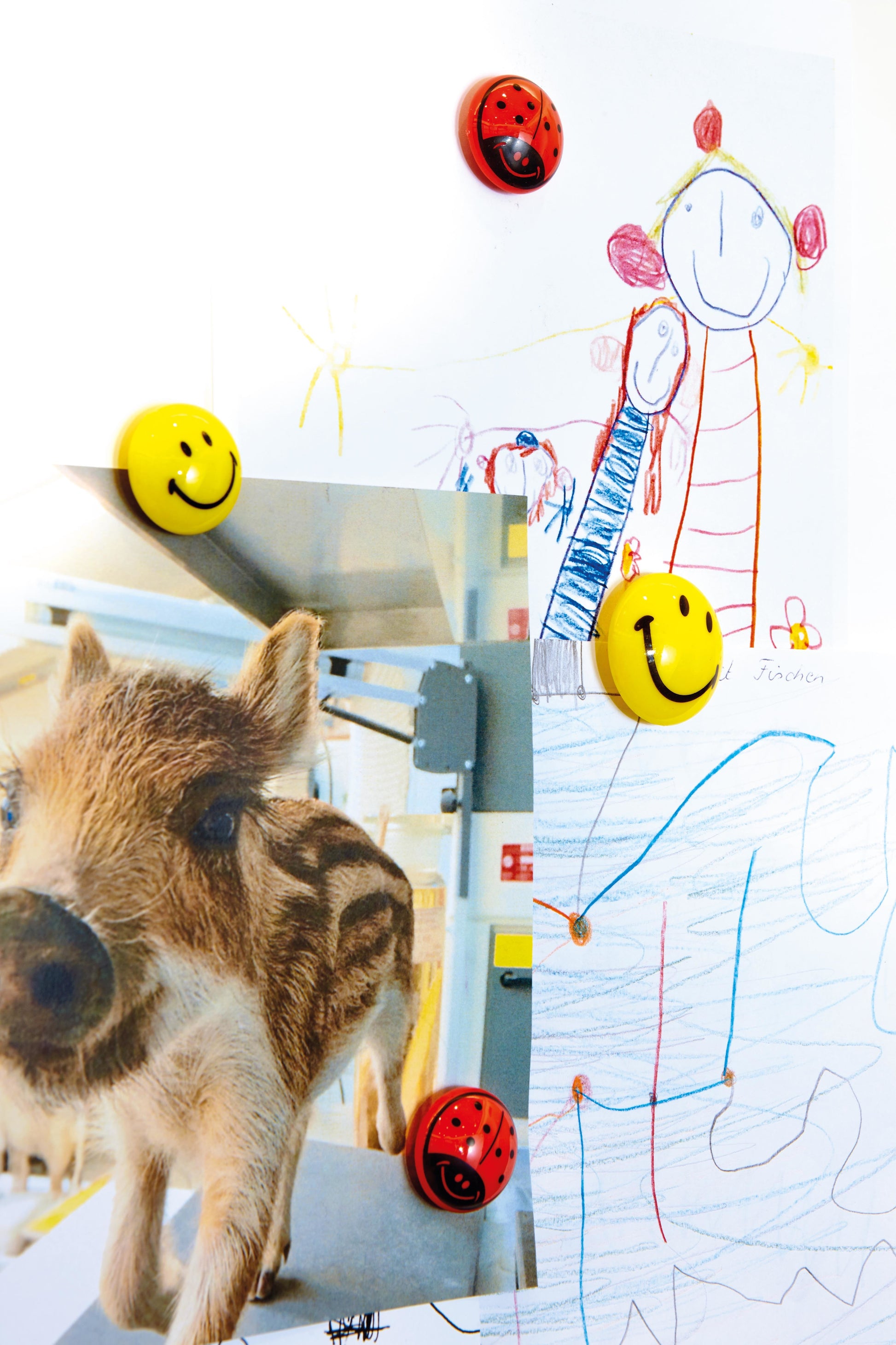 MAGNETOPLAN Smiley Magnete gelb-schwarz 16672 mittel 30mm 6 Stk.