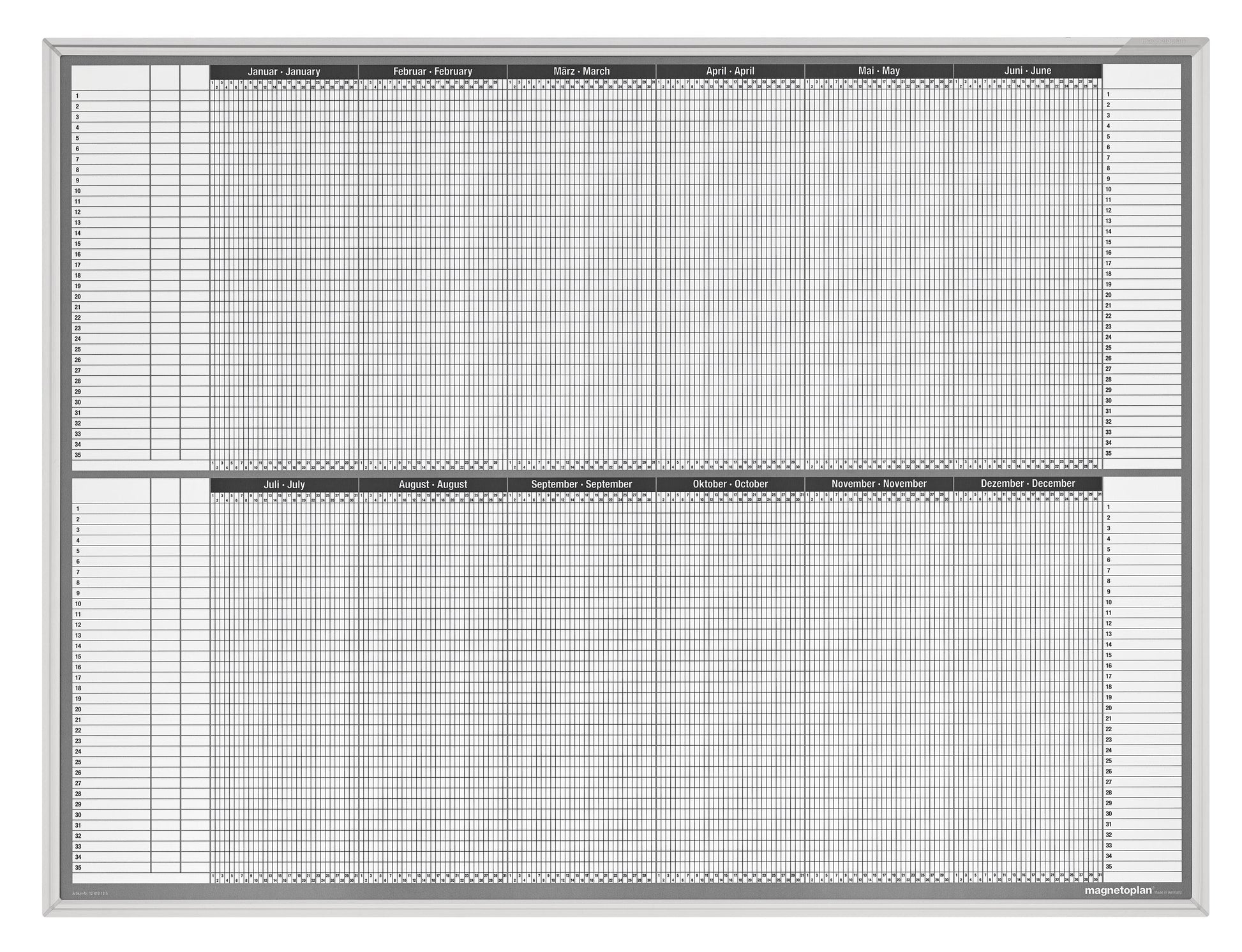 MAGNETOPLAN Urlaubs/Aktivitätenplaner 3703155 7 Tage, 30 MA 1200x900mm