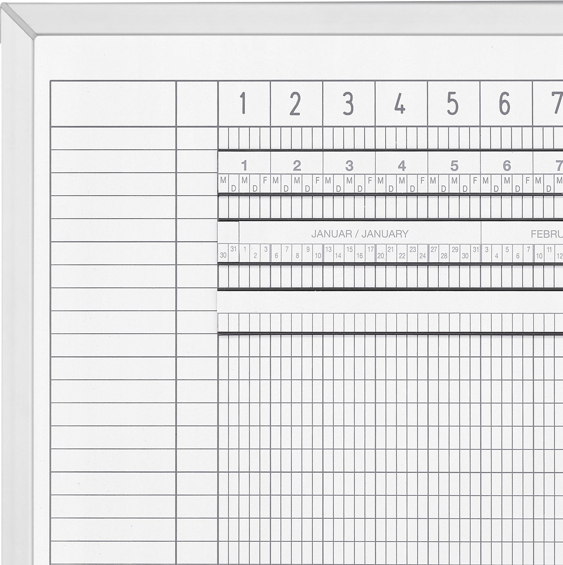 MAGNETOPLAN Urlaubs/Aktivitätenplaner 3703455 5 Tage, 45 MA, 1500x600mm