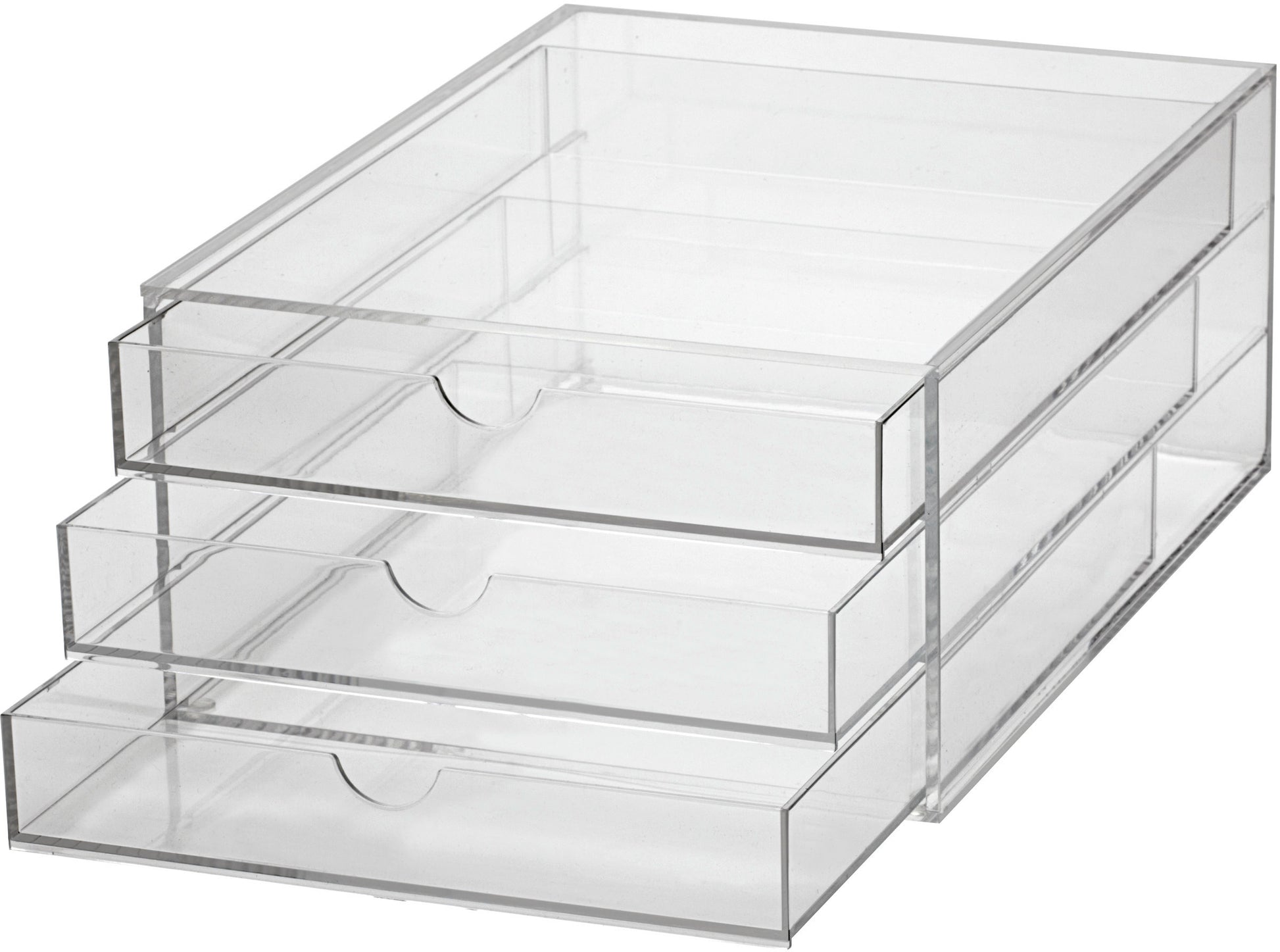 MAUL Schubladenbox Acryl A4 1950405 3 Fächer