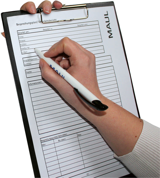 MAUL Klemmbrett A4 2335290 schwarz Folienüberzug hoch