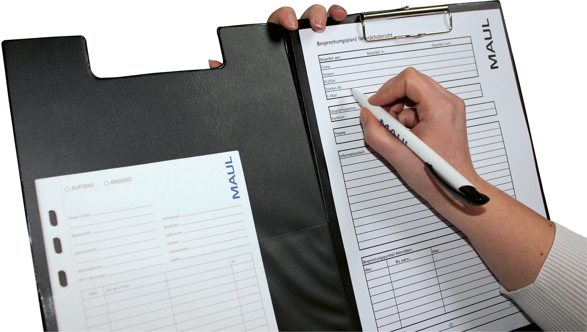 MAUL Klemmmappe A4 2339290 schwarz Folienüberzug hoch