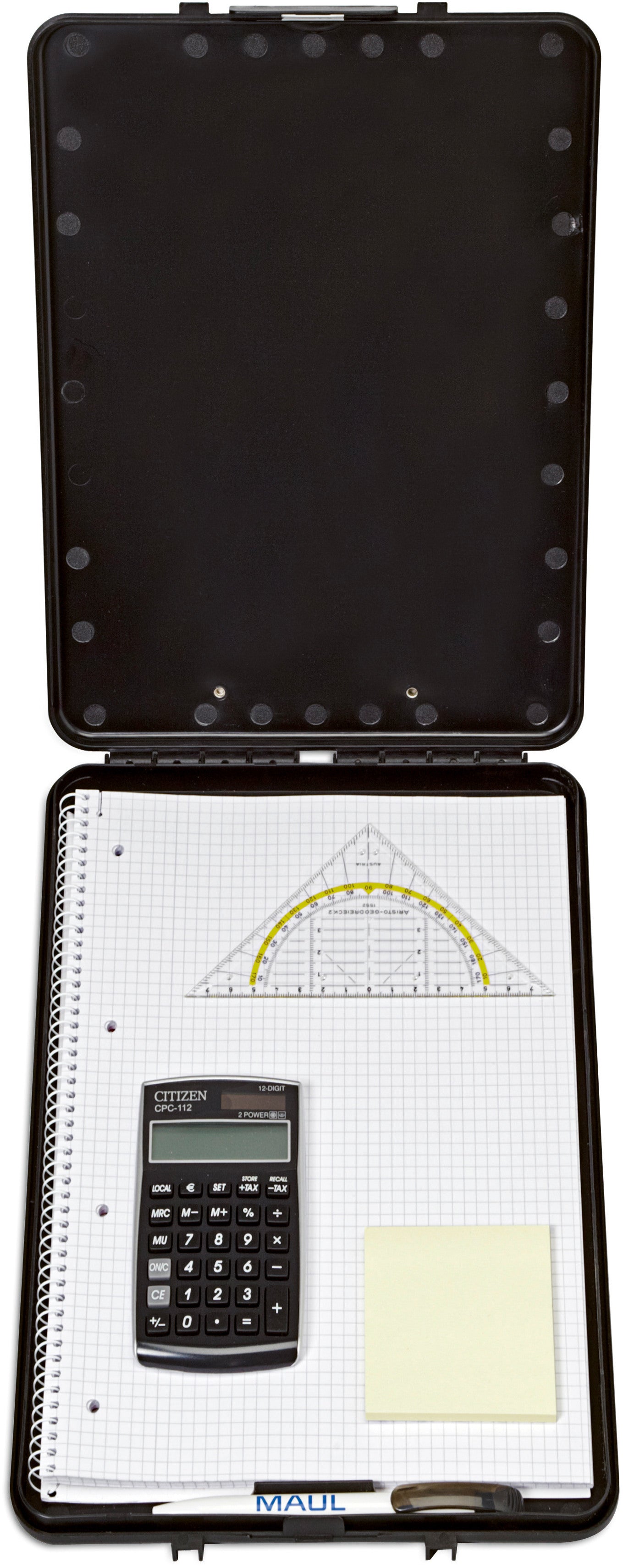 MAUL Schreibplatte A4 Kunststoff 2349090 mit Aufbewahrungsfach, schmal
