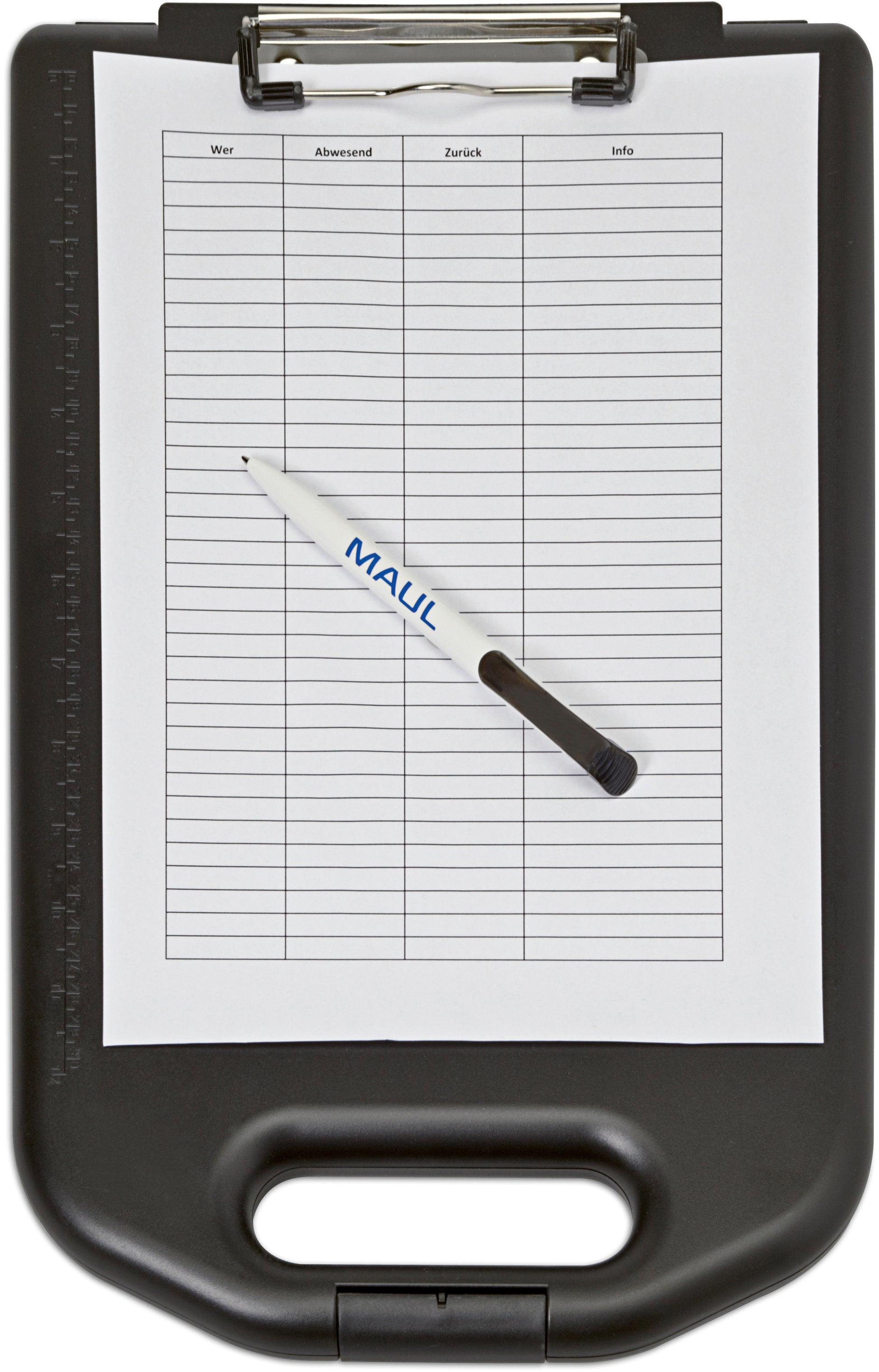 MAUL Schreibplatte A4 Kunststoff 2349590 mit Aufbewahrungsfach, breit