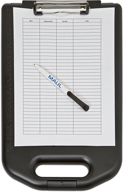 MAUL Schreibplatte A4 Kunststoff 2349590 mit Aufbewahrungsfach, breit