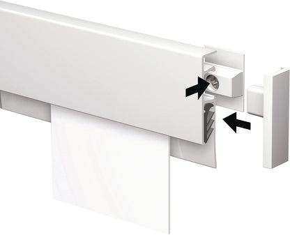 MAUL Klemmleiste MAULgrip 100cm 6245802 weiss, Alu