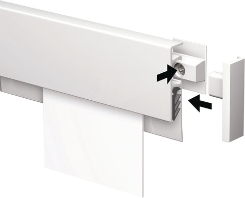 MAUL Klemmleiste MAULgrip 100cm 6245802 weiss, Alu