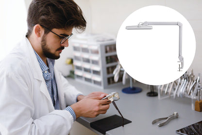 MAUL Tischleuchte MAULintro 8205802 weiß, Klemmfuss