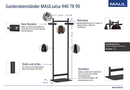 MAUL Garderobenständer MAULsalsa 9407890 schwarz