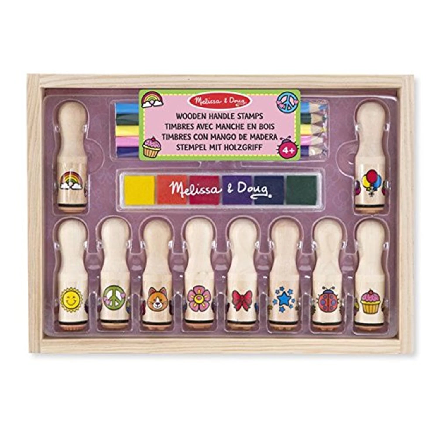 STEMPEL MIT HOLZGRIFF - LUXUSAUSFÜHRUNG (FR-DE-EN-ES)