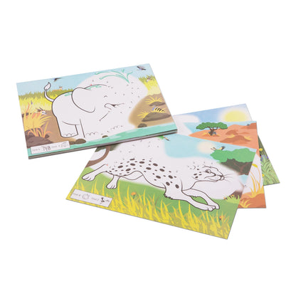 MALBLOCK ZUM PUNKTE VERBINDEN - WILDE TIERE