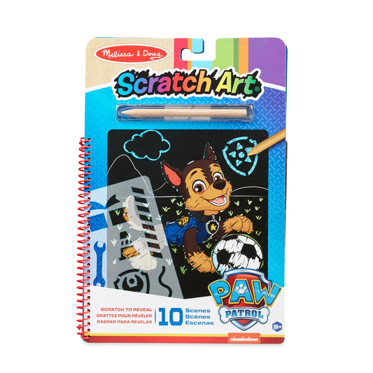 PAW PATROL CARNET SCRATCH ART CHASE (FR-DE-EN-ES)