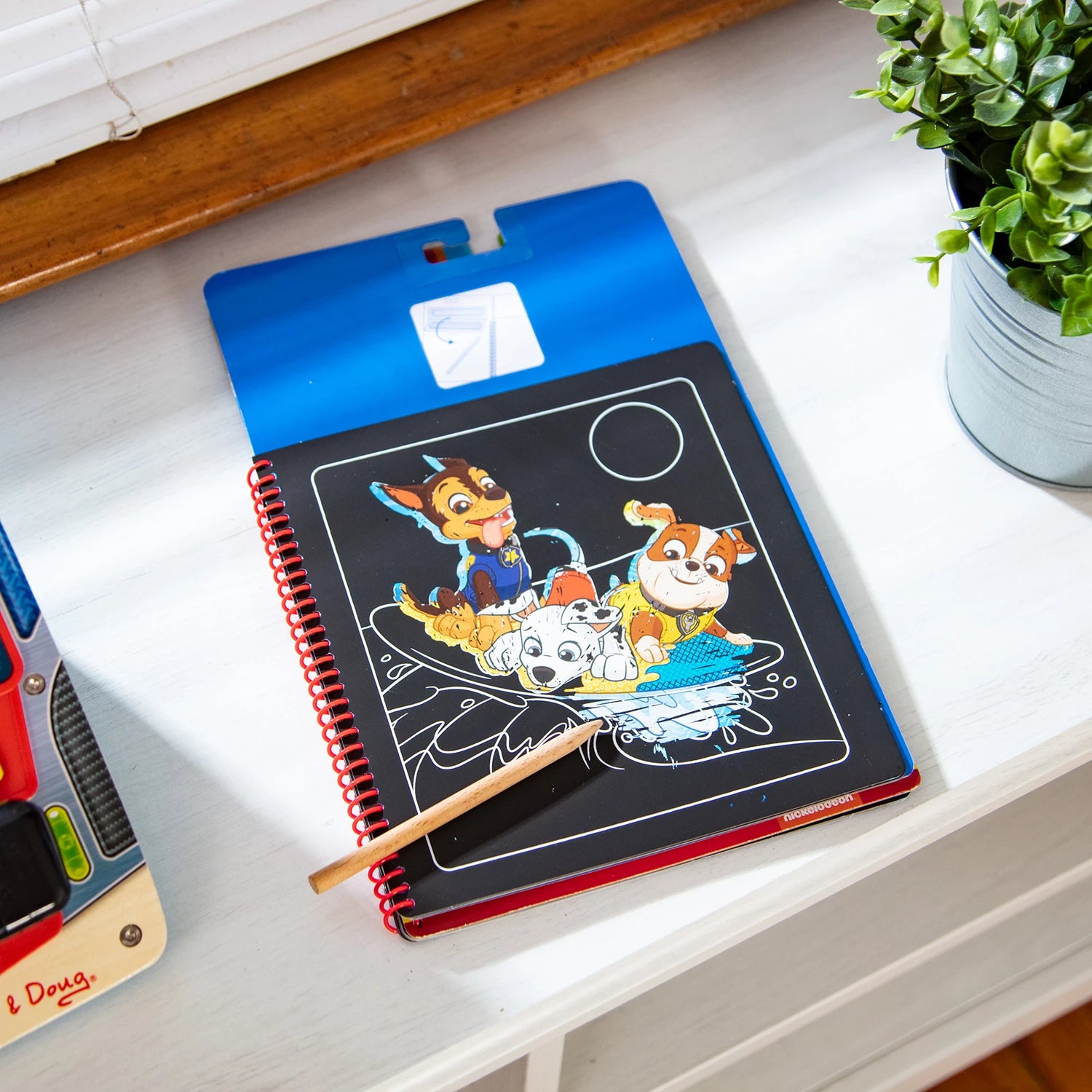PAW PATROL CARNET SCRATCH ART CHASE (FR-DE-EN-ES)