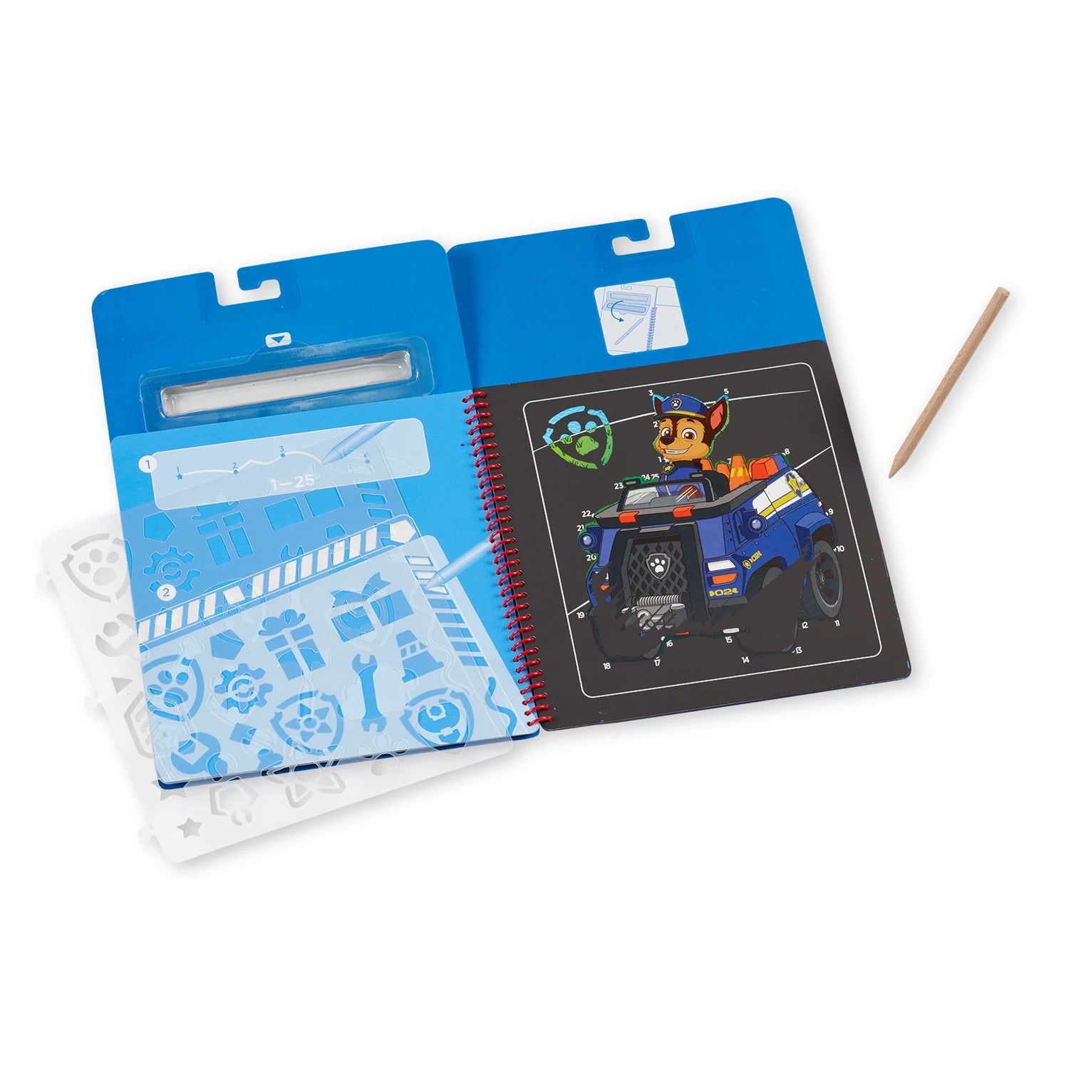 PAW PATROL CARNET SCRATCH ART CHASE (FR-DE-EN-ES)