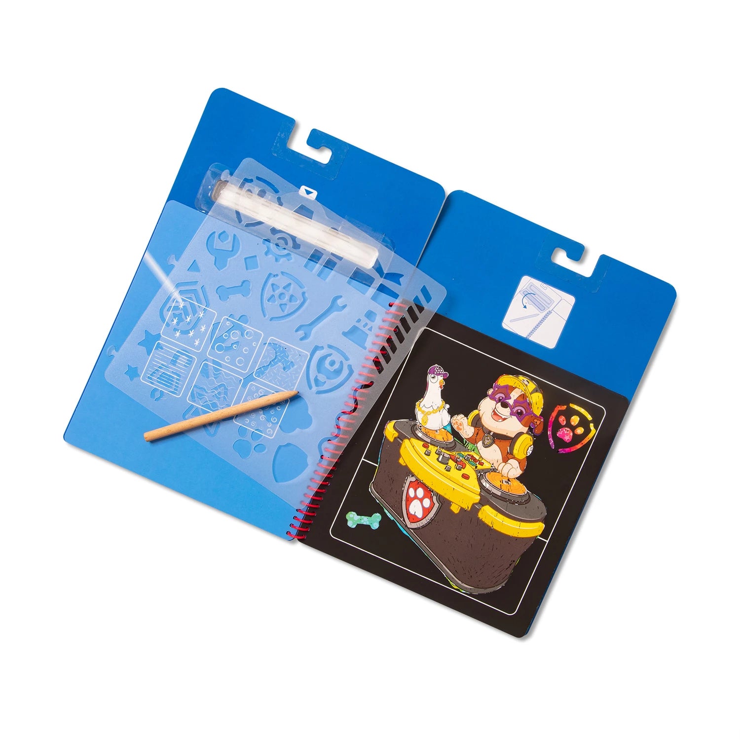 PAW PATROL CARNET SCRATCH ART CHASE (FR-DE-EN-ES)