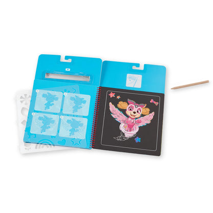 PAW PATROL CARNET SCRATCH ART SKYE (FR-DE-EN-ES)