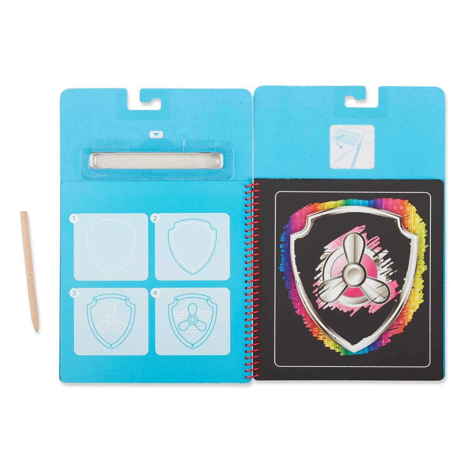 PAW PATROL CARNET SCRATCH ART SKYE (FR-DE-EN-ES)