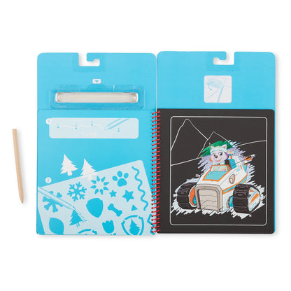 PAW PATROL CARNET SCRATCH ART SKYE (FR-DE-EN-ES)