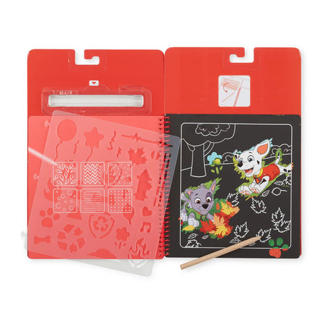 PAW PATROL CARNET SCRATCH ART MARSHALL (FR-DE-EN-ES)