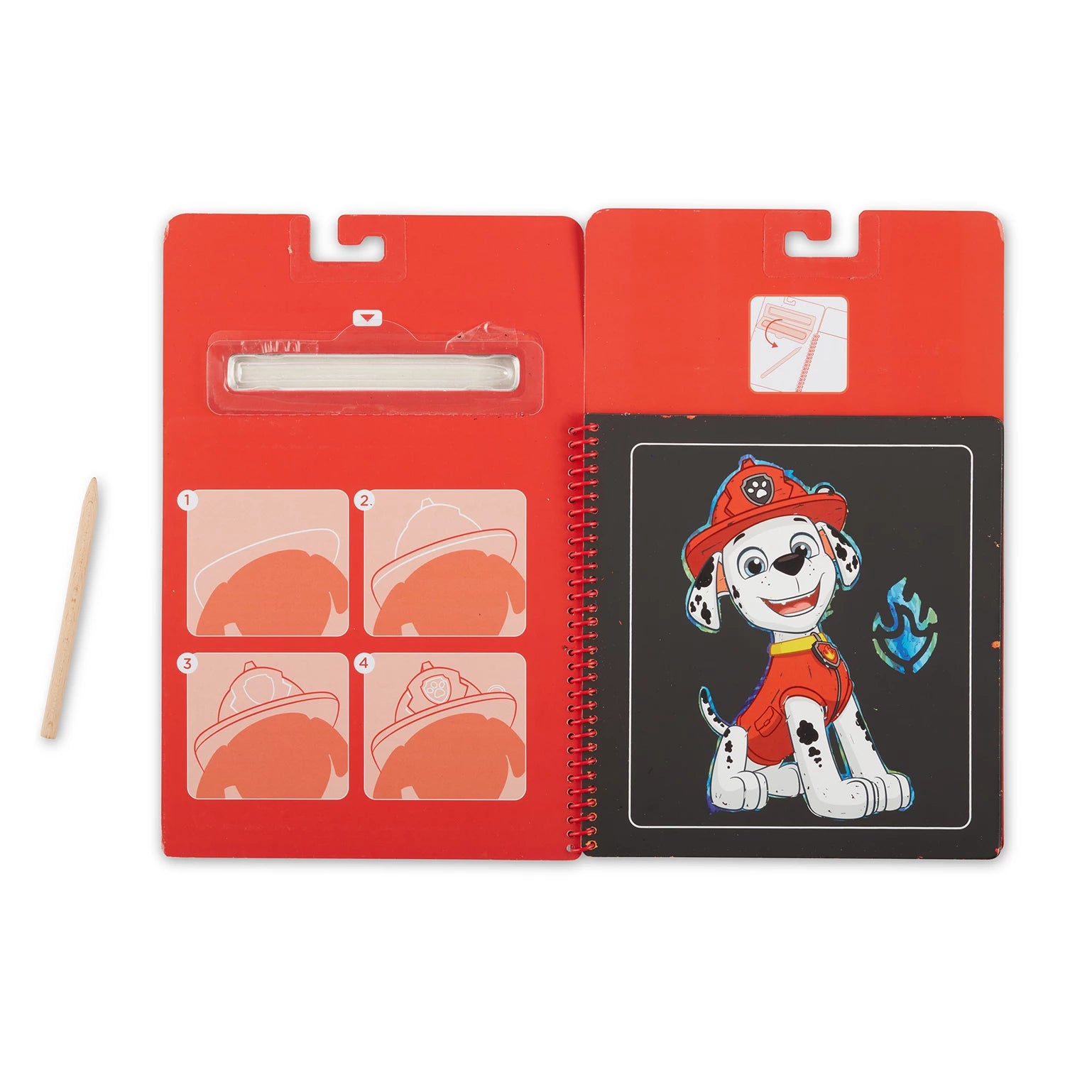 PAW PATROL CARNET SCRATCH ART MARSHALL (FR-DE-EN-ES)